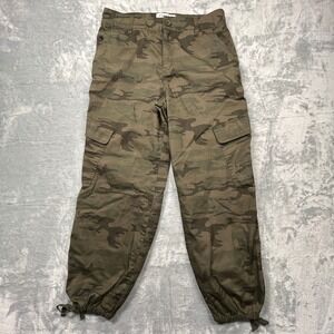 Standard Surplus Womens Cargo Pants Womens Green Camo Utility Drawstring Ankle M